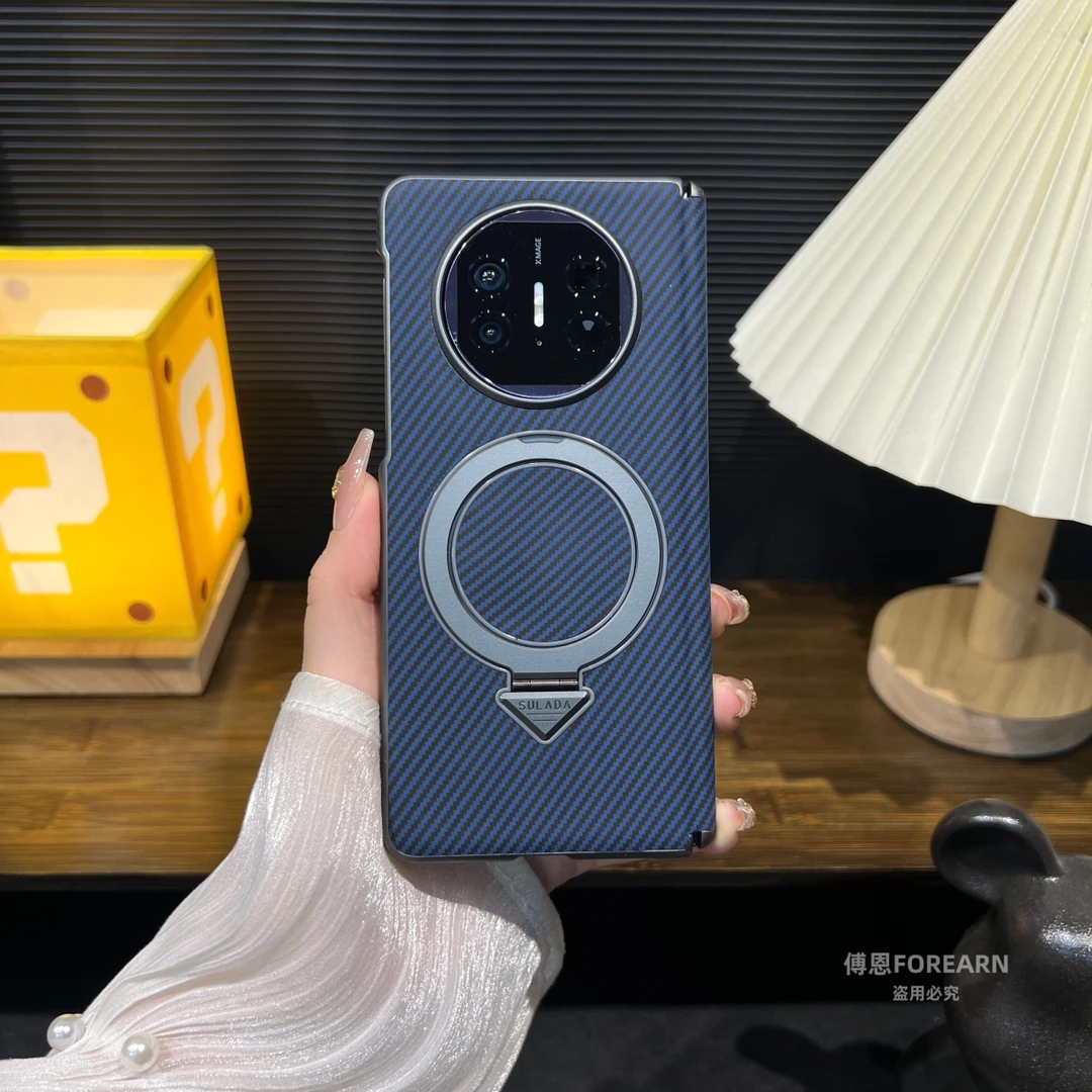 适用于华为matex5手机壳折叠屏matex6磁吸支架x3保护套超薄中轴款