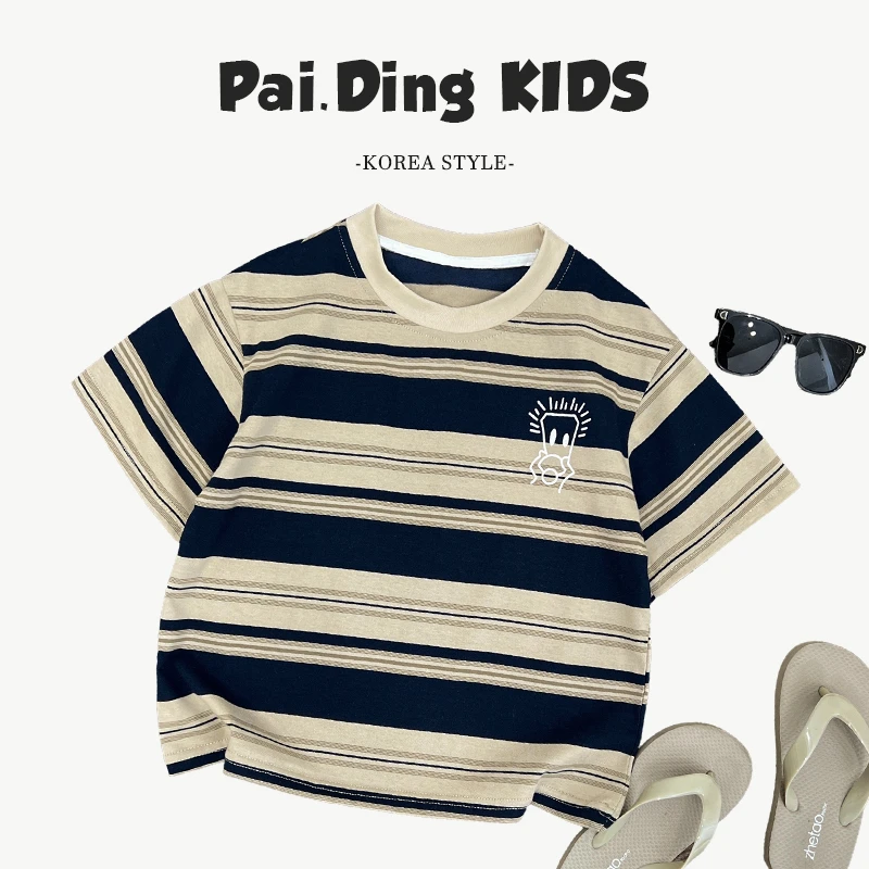 现货-【兔小呗】夏装儿童韩版潮计休闲宽松圆领短袖T恤SJ5439-XX3