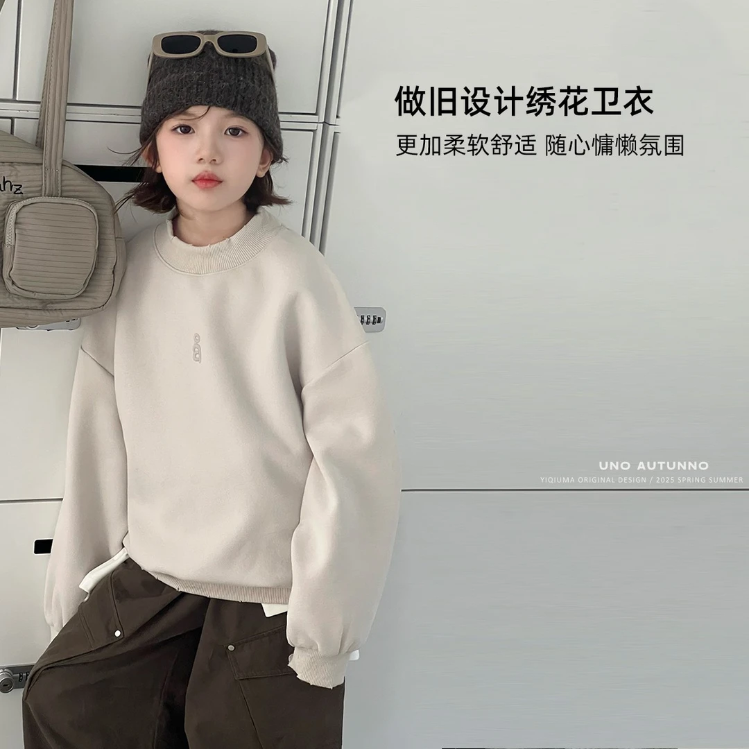现货「UNO AUTUNNO」【A等生】女中大童长袖宽松卫衣GQ1661