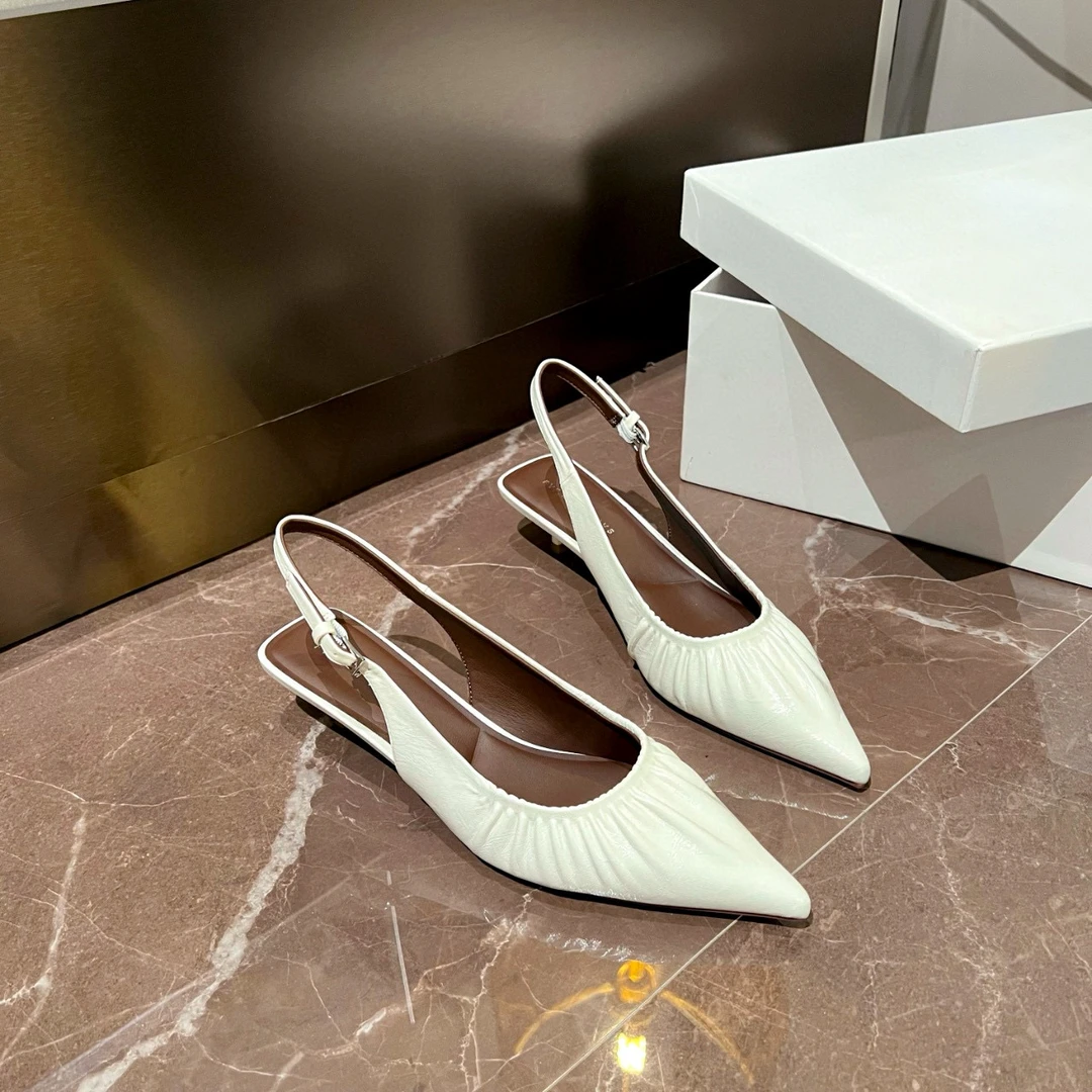 Y5050-1时装凉鞋尖头时尚法式复古中跟百搭凉鞋小众