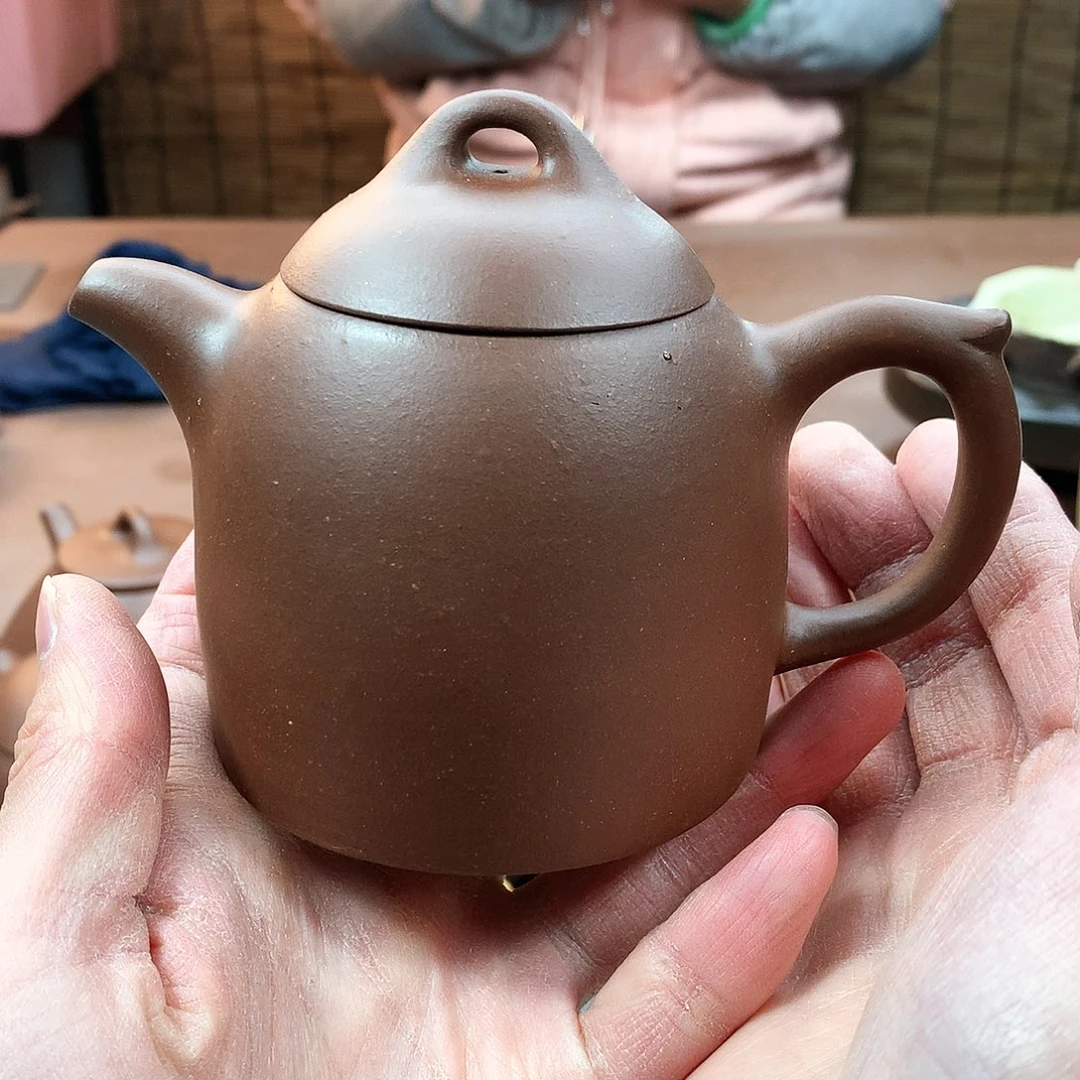 紫砂茶壶秦权 紫泥 240cc 周宜君