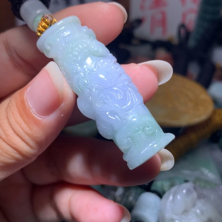 翡翠未镶嵌颈饰保真天然A货翡翠