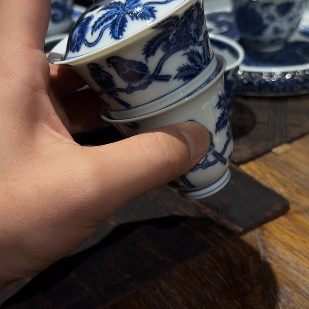 艾***辰陶摆件景德镇高端鸟套