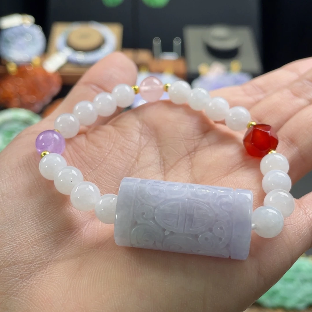 翡翠手链未镶嵌代编织