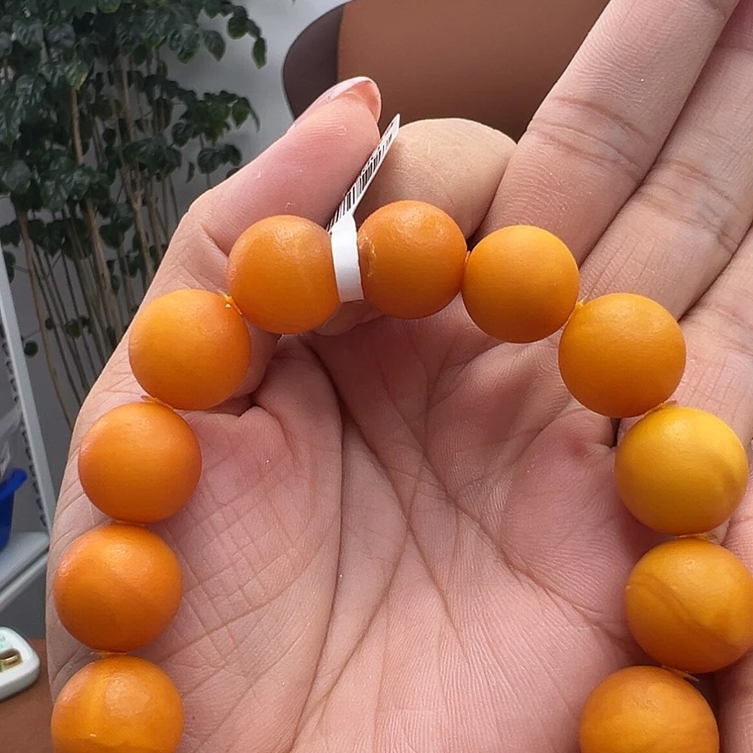 手链琥珀未镶嵌橘皮手串14MM