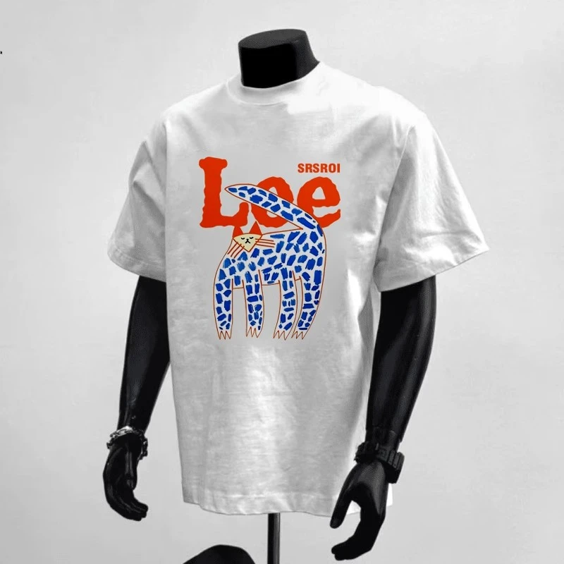 奥特莱斯~清仓捡漏大码2~300斤潮牌纯棉正肩短袖t恤男半袖上衣ins