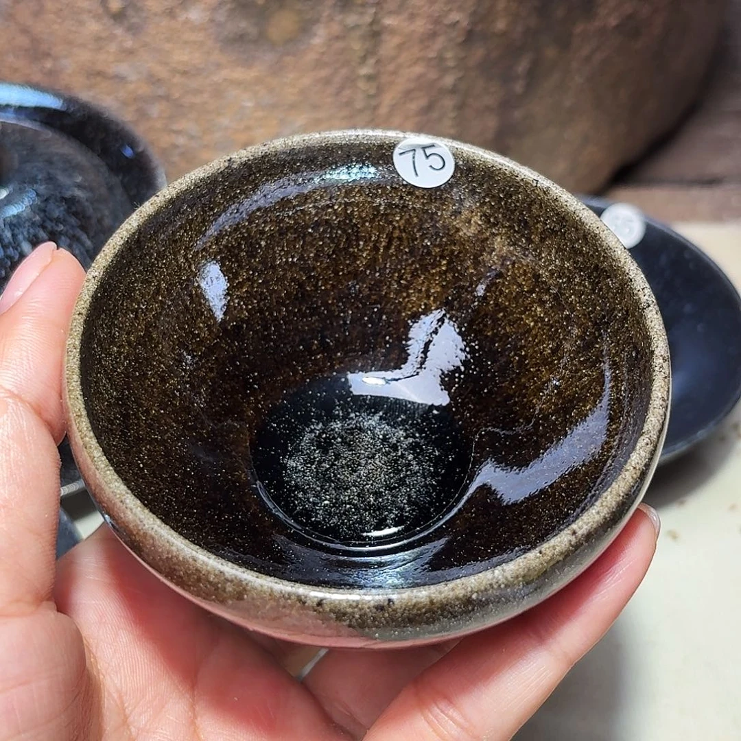 茶盏义兴龙窑建盏75落灰烧