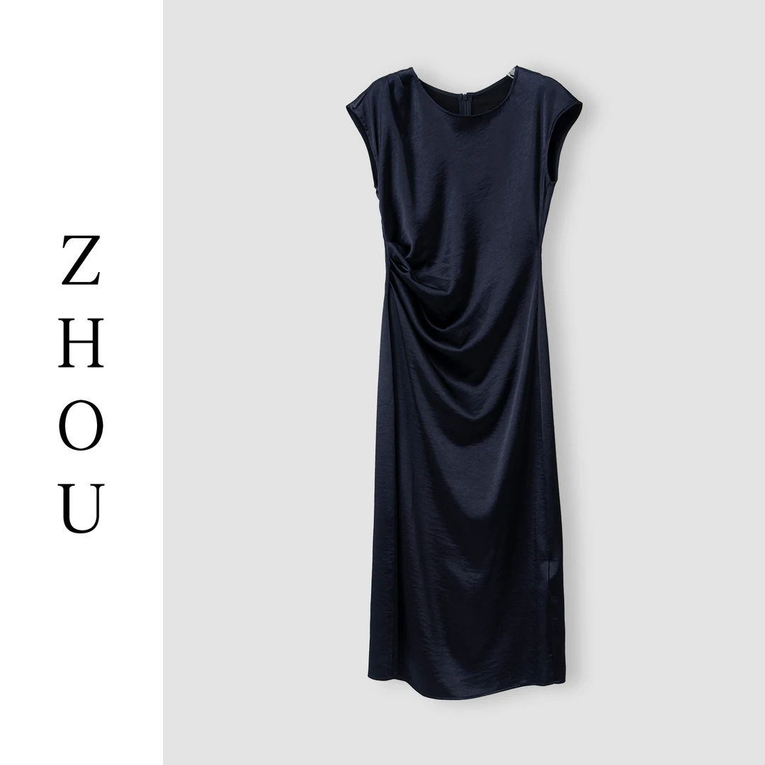 （周哥甄选）宝蓝色连衣裙-23417