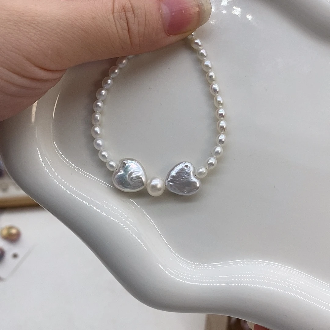 耳饰银S925镶嵌淡水珍珠