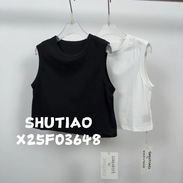 【SHUTIAO】2025夏季：新款小众设计款背心X25F03648