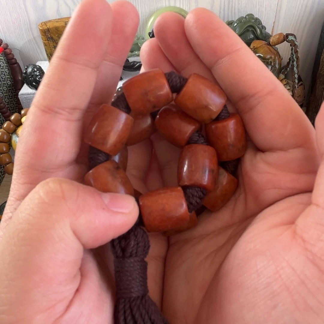 岫岩河磨玉（透闪石质玉）手串未镶嵌吉*