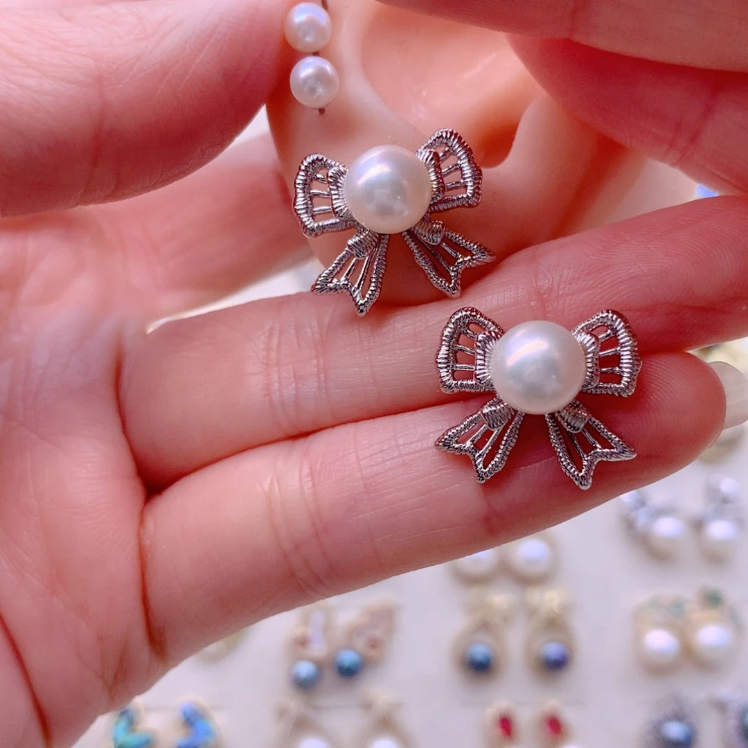 耳饰淡水珍珠合金