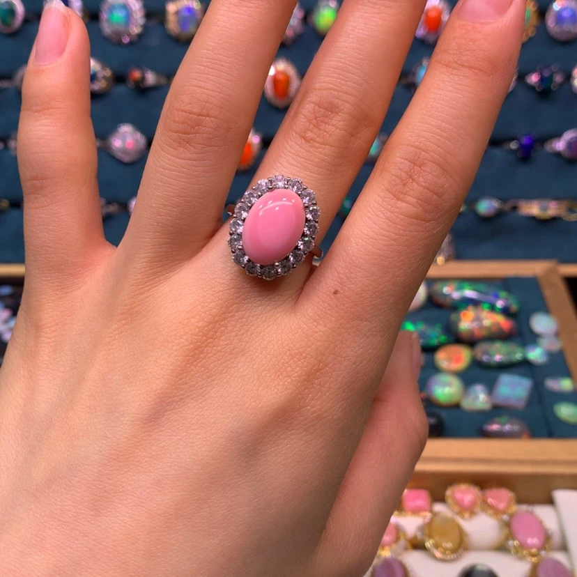 【闪购商品】欧泊戒指款式银S925镶嵌M**花