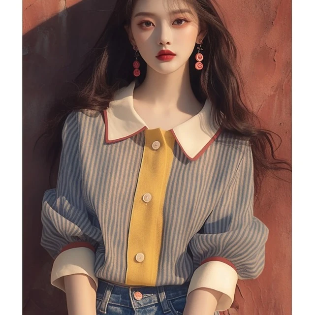 2025早春新利基独特别致的外国风格宽松修身Look韩国减少年龄美丽