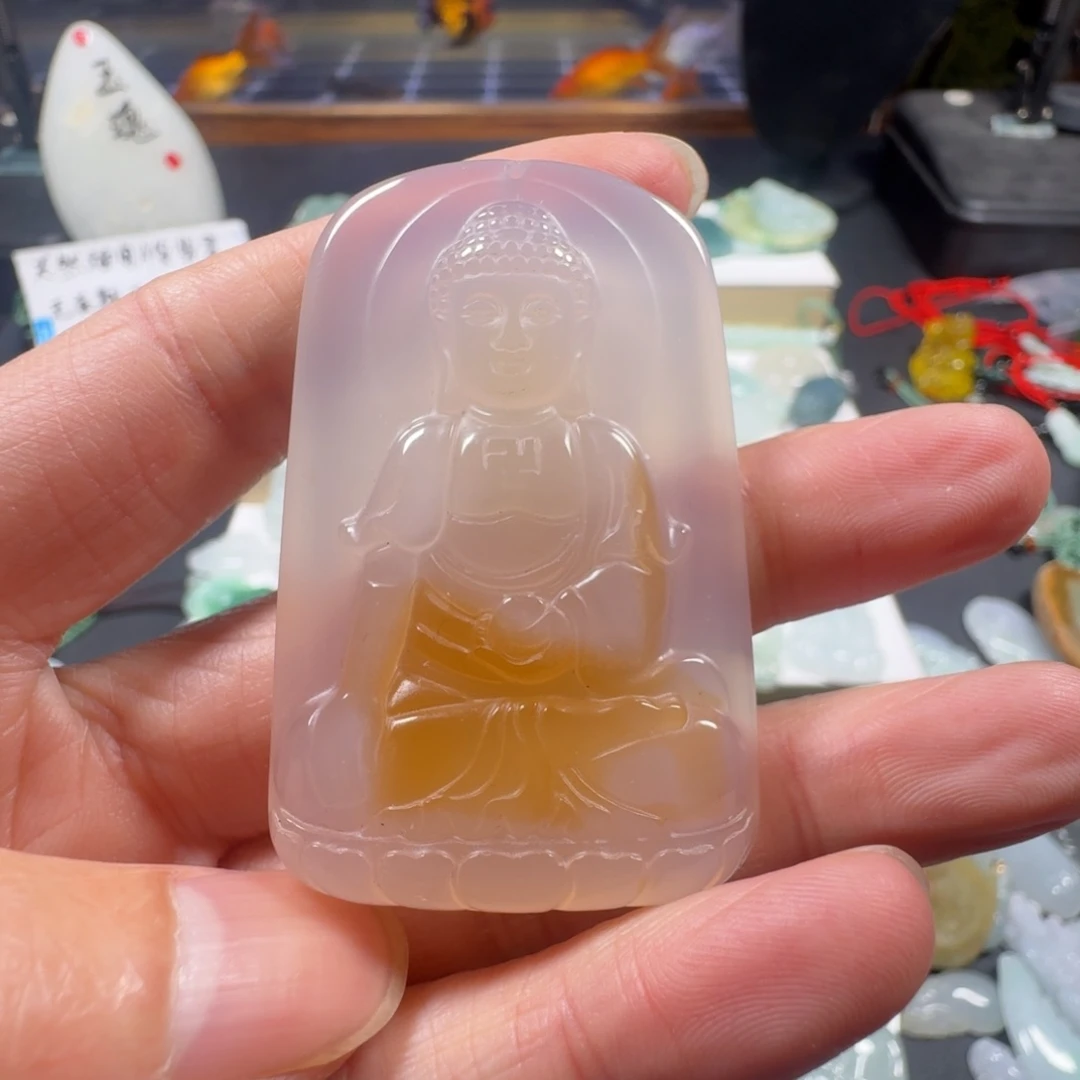 玛瑙/玉髓未镶嵌吊坠(赠链)天然玛瑙吊坠