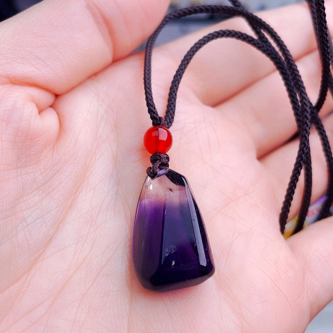 颈饰未镶嵌紫晶天然保真