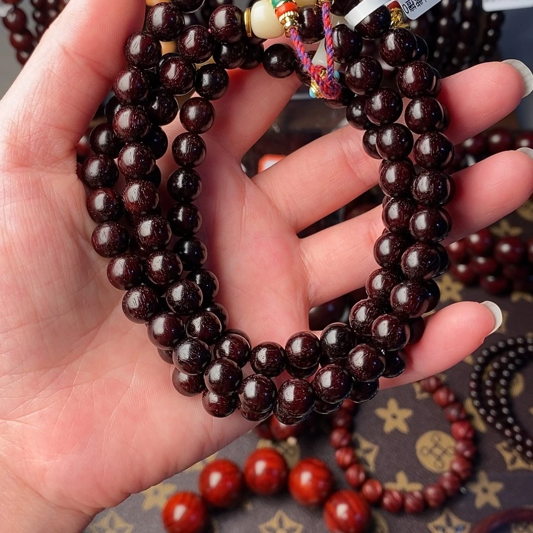 江***雪小叶紫檀手串/手链原汁原味小叶紫檀0.8高油密