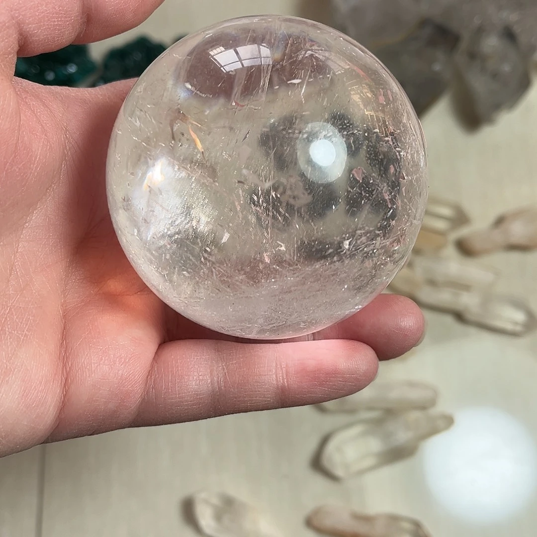 珠宝半成品水晶未镶嵌符文球