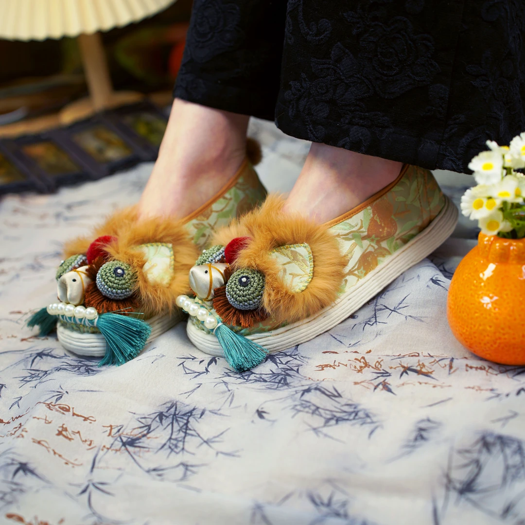 今惜古手工千层底布鞋女鞋软底老虎鞋百搭舒适透气网红鞋虎头鞋