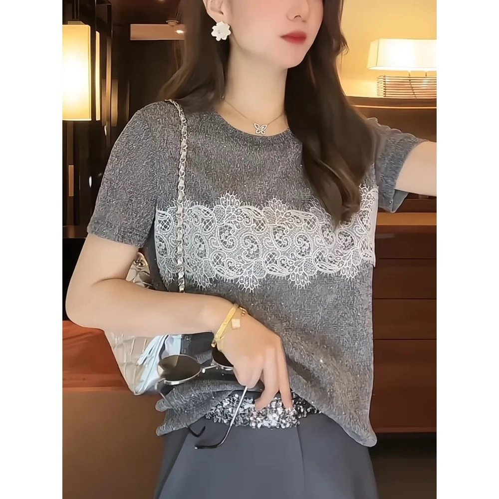 DH52N61回味依衣时尚显瘦气质百搭2025夏季新款短袖