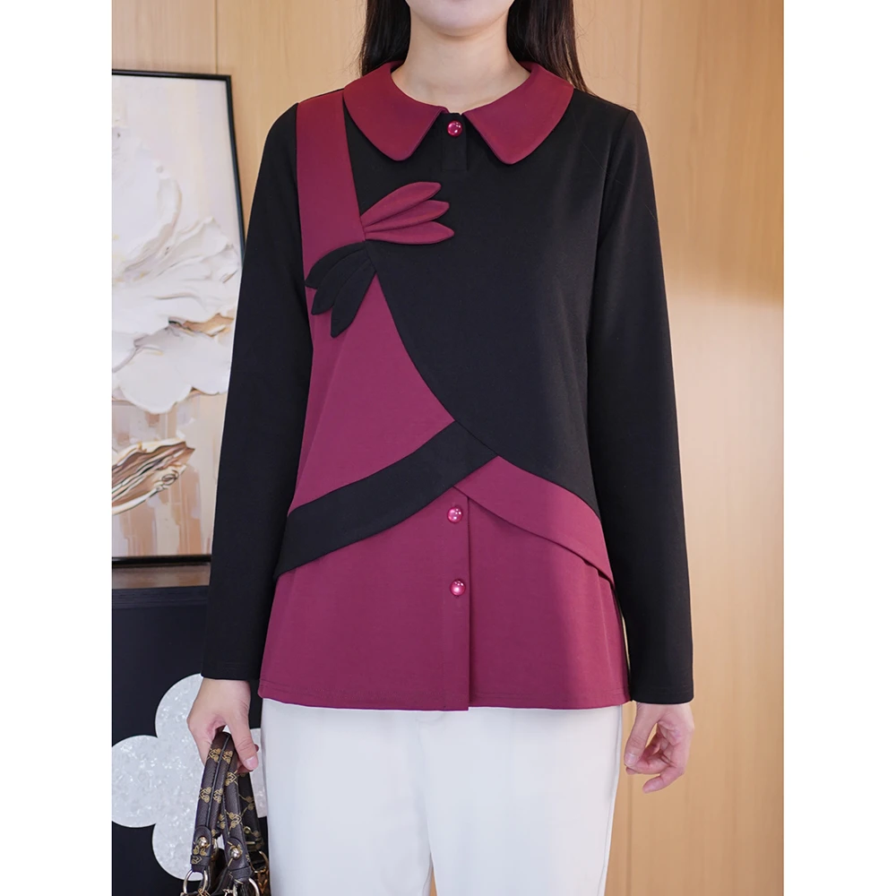 洋气衬衫冬季加厚显瘦时髦卫衣胖妹妹大码女装百搭上衣设计感衣服