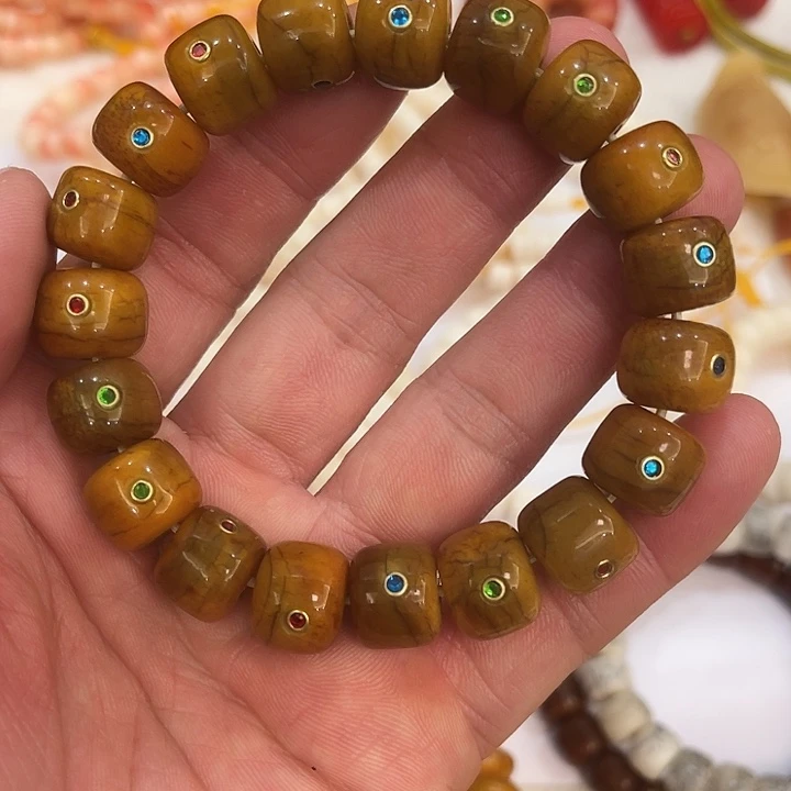 手串/手链牛骨牦牛骨老料卡14镶嵌