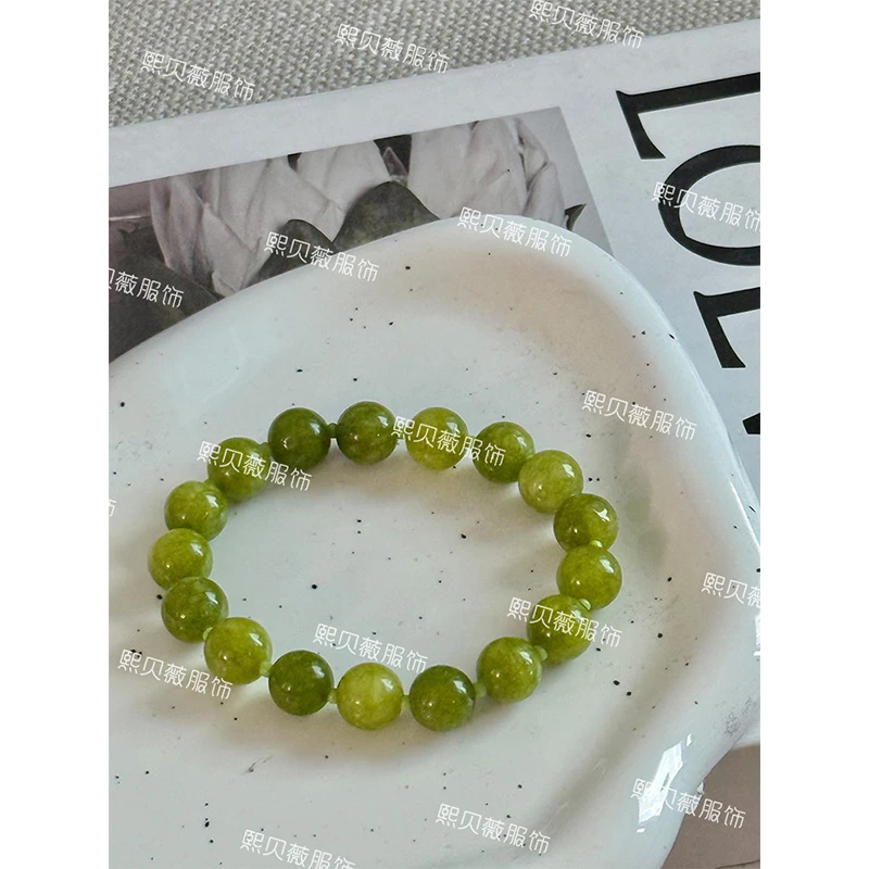 非金属树脂手链 熙贝薇  橄榄玉石手链女复古清新手串叠戴 G5060