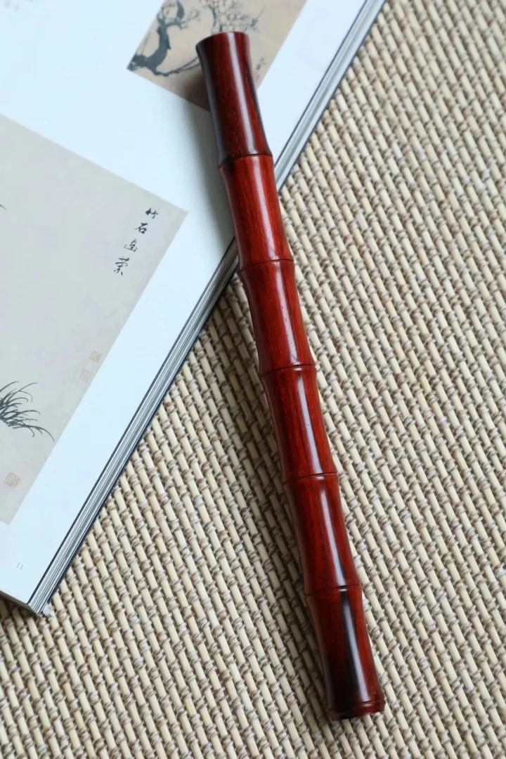 竹节｜置香筒印度小叶紫檀拆房老料挖制二膘料线香筒