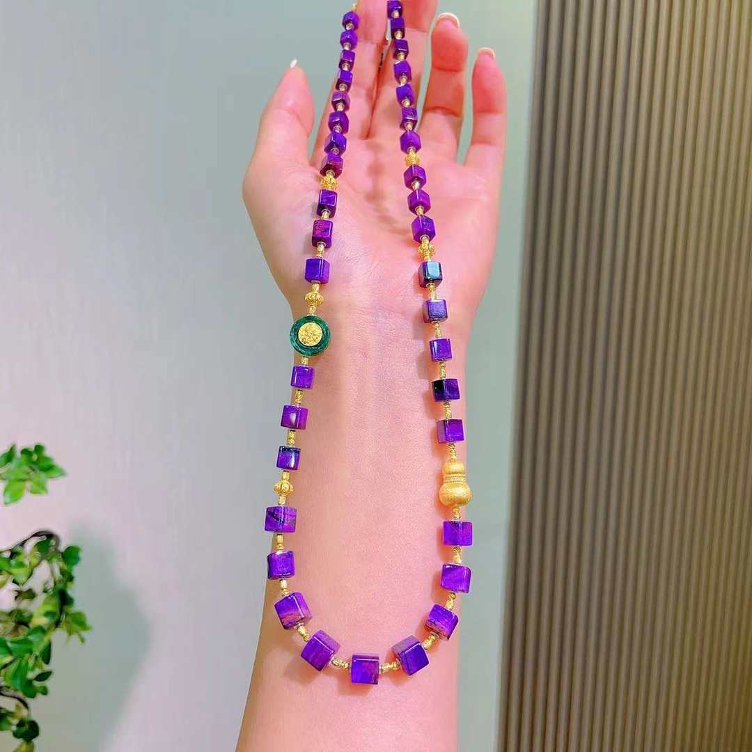 今日新款老料油润帝王紫方糖项链 无皮色 要高货项链的不要错过