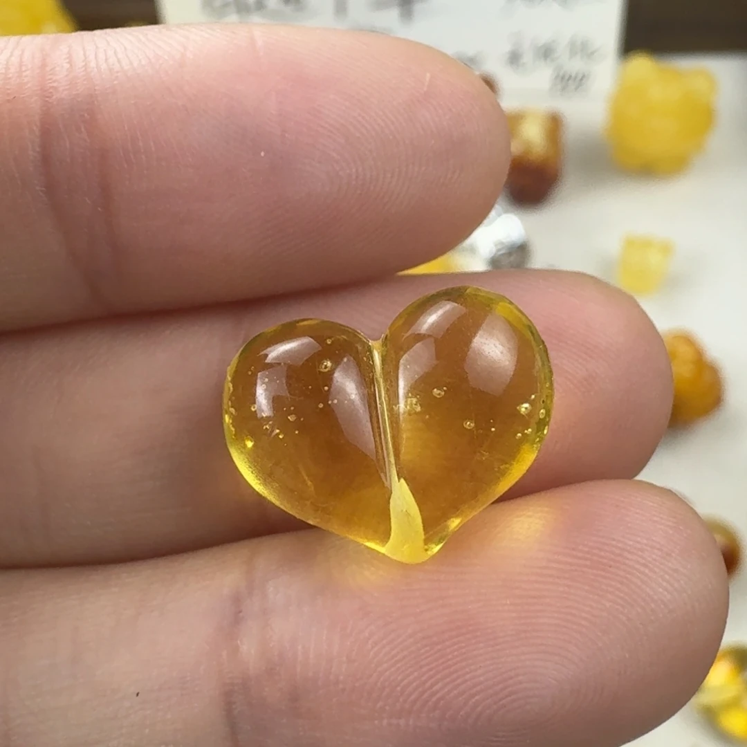 蜜蜡未镶嵌珠宝奇石微微粉 16.7×12.6×8mm
