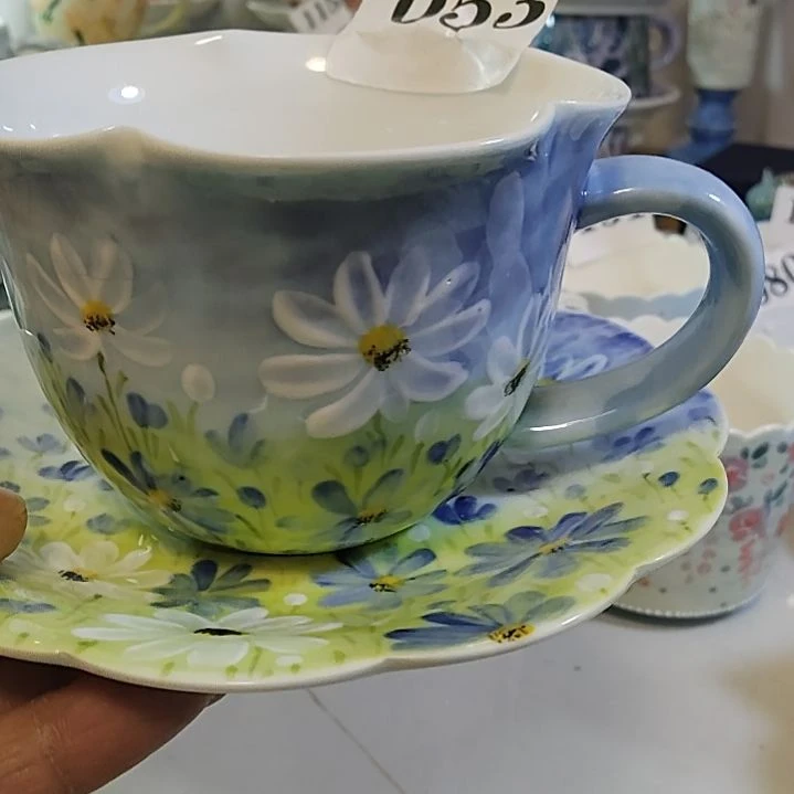 瓷杯子景德镇陶瓷釉下彩咖啡杯