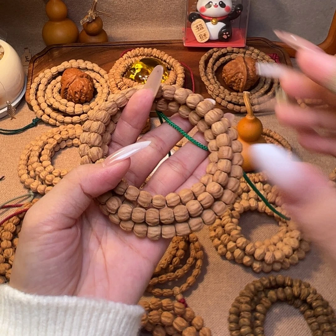 柏木吊坠粉皮直切长串