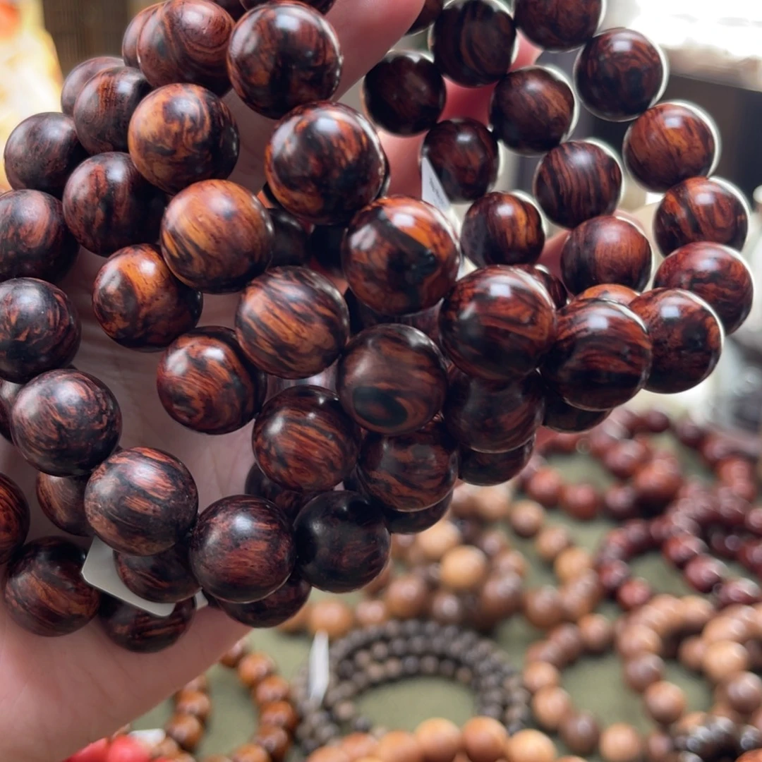 降真香手串/手链1.5红降粗抛黑金596