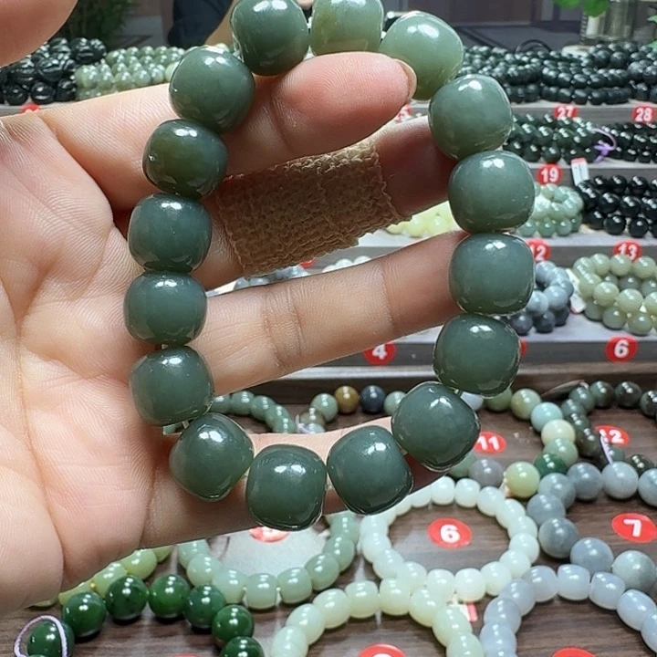 未镶嵌手链和田玉新疆且末蓝老型卡14