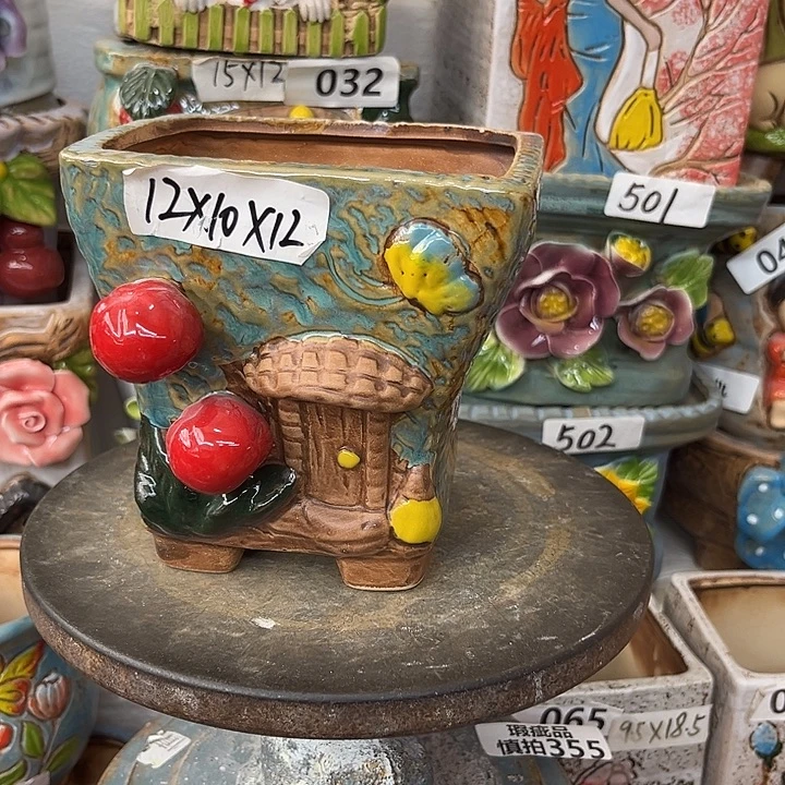 粗陶材质多肉花盆