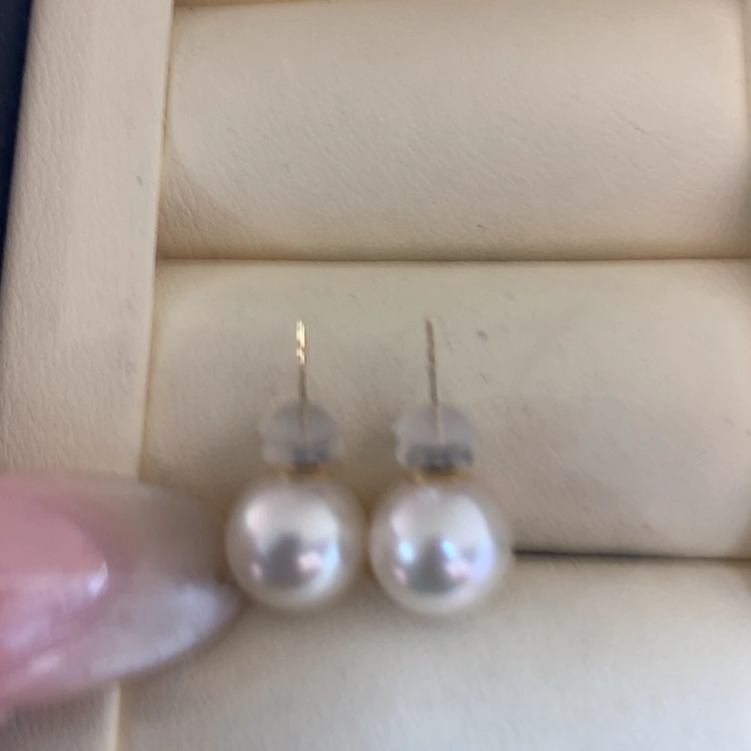 18K金镶嵌耳饰海水珍珠
