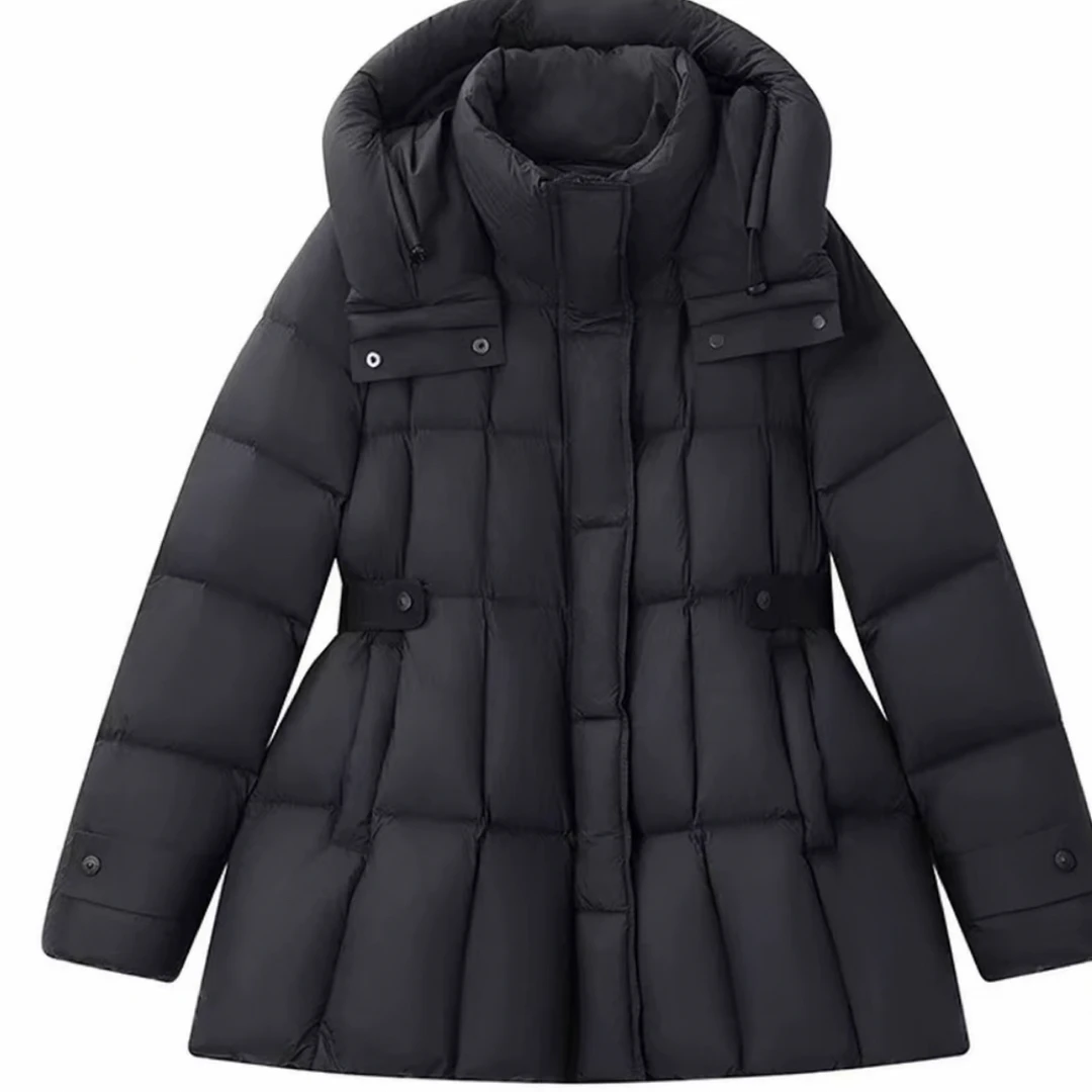 【云朵·千金】25年新款羽绒服收腰显瘦时尚加厚连帽女中长款保暖