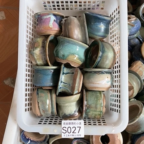 紫砂花盆027微瑕品口径4到5左右