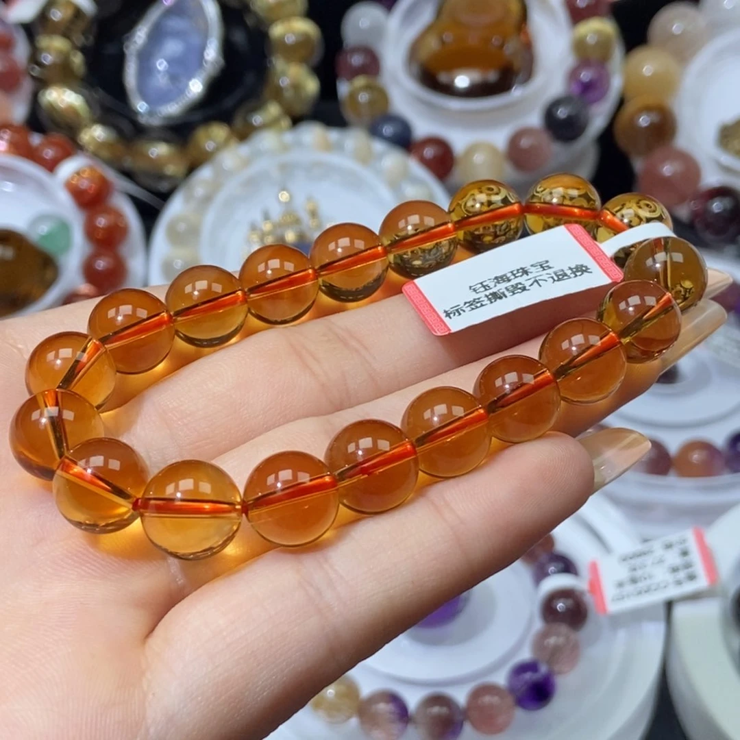 黄水晶手串未镶嵌水晶10.5mm