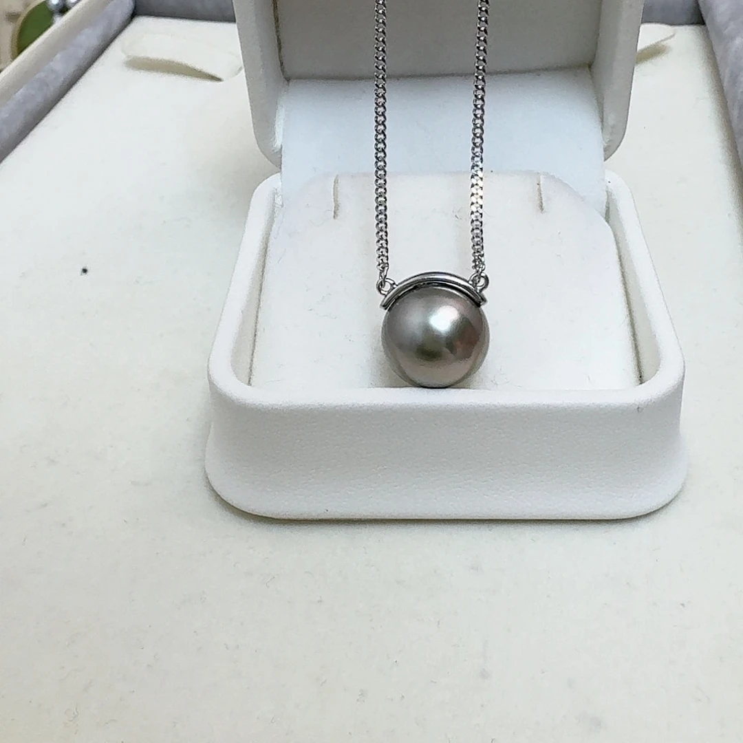 海水珍珠项链银S925镶嵌