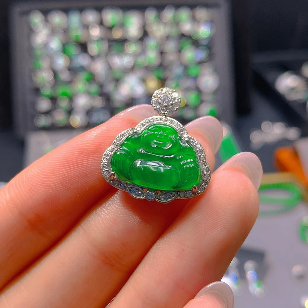 翡翠未镶嵌耳饰天然翡翠