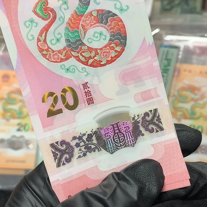 塑料蛇钞金马车一张裸钞