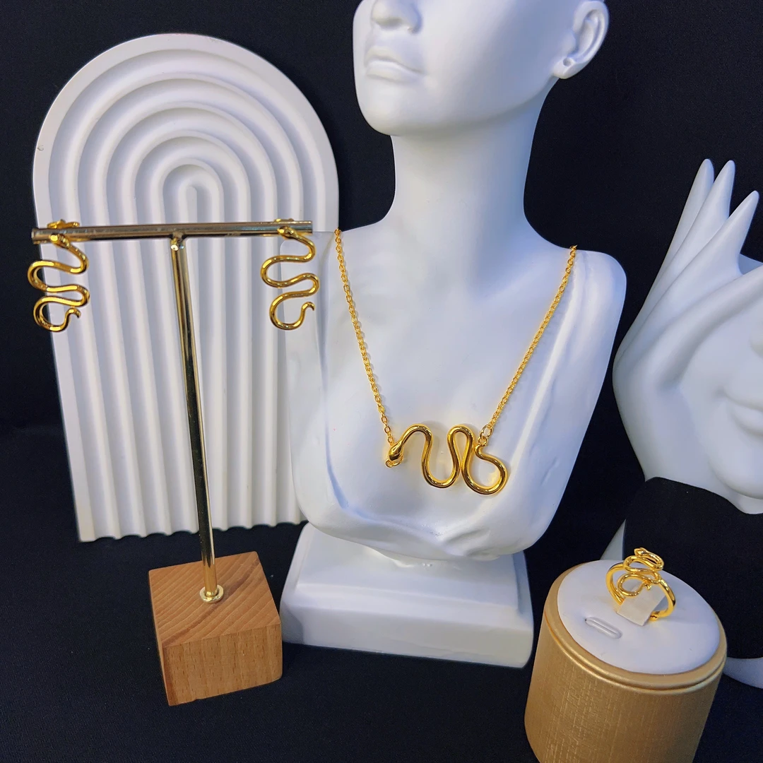 铜合金项链 哈尼西牧时尚三件套#0008180