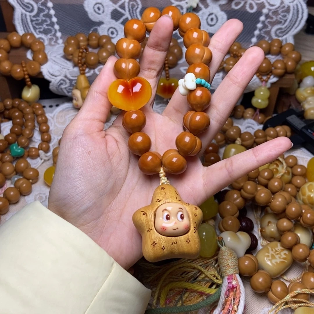 猴头核桃吊坠屁桃玻璃底卡15