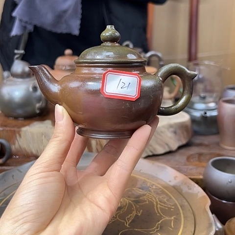戬谷龙窑坭兴陶柴烧壶121