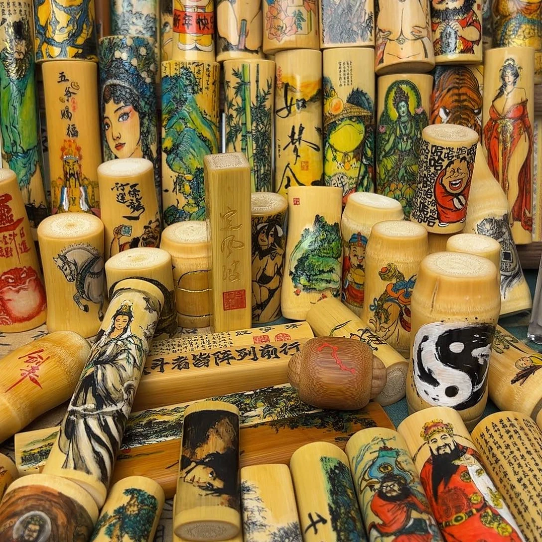 天***雨竹类实心竹直播间放漏福利