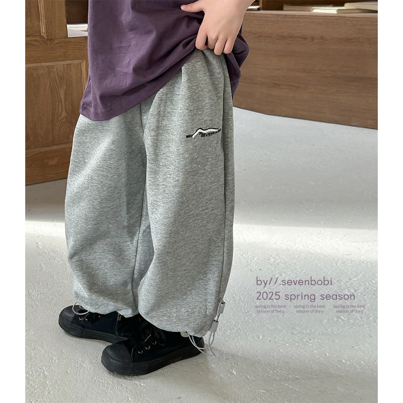 【现货】男童休闲裤春秋装2025新款中大童裤子韩版潮儿童运动长裤