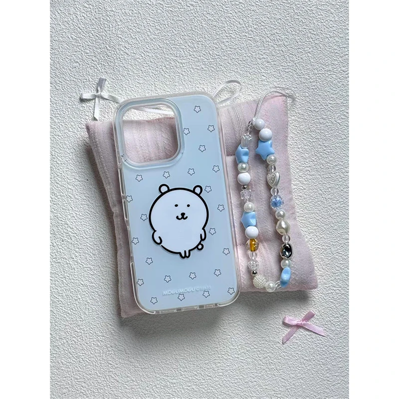 奥菲顿韩风可爱小熊适用iPhone1615大孔手机壳华为vivo小米oppo套