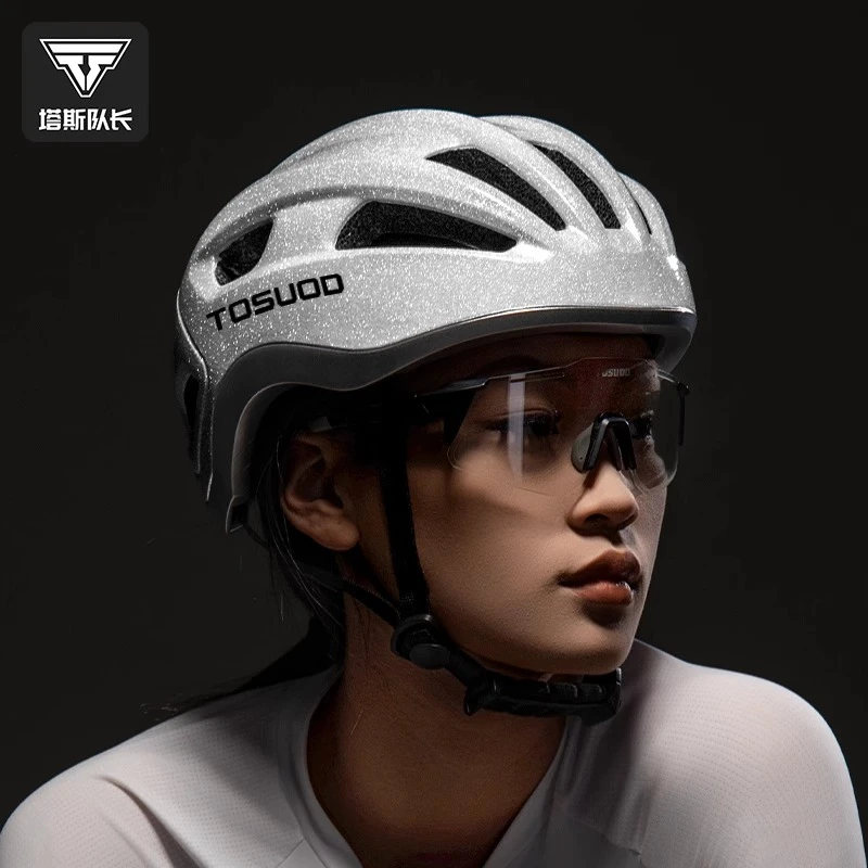 塔斯队长骑行头盔自行车女盔安全帽山地公路车透气一体成型男装备