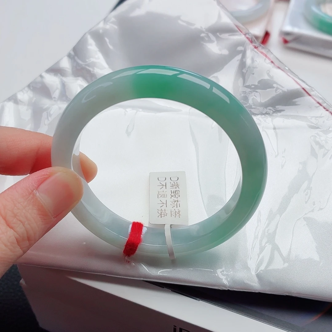 翡翠未镶嵌手镯13号-57圈口